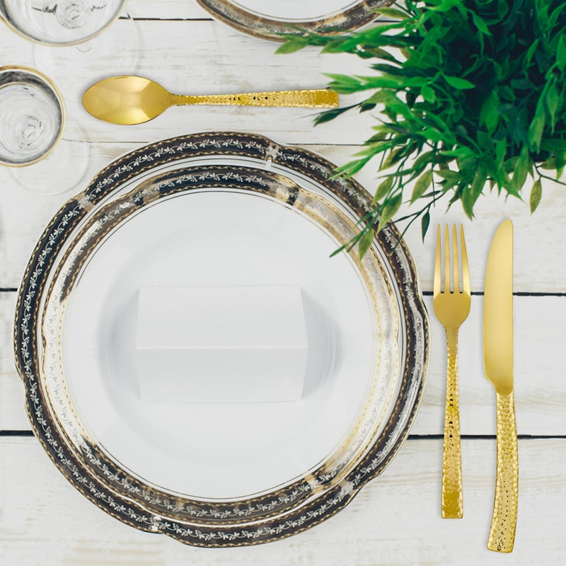 Hampton Forge Paris Hammered , Stainless Steel, 20-Piece Flatware Set, Gold - Image 3